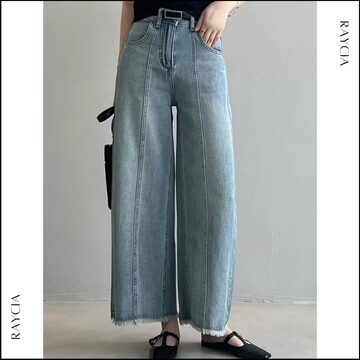 美品【ayane】ペイントデニム　ブリーチ　サイズ38 美品【ayane】ペイントデニム ブリーチ サイズ38 オシャレ☆UNFILO】裾