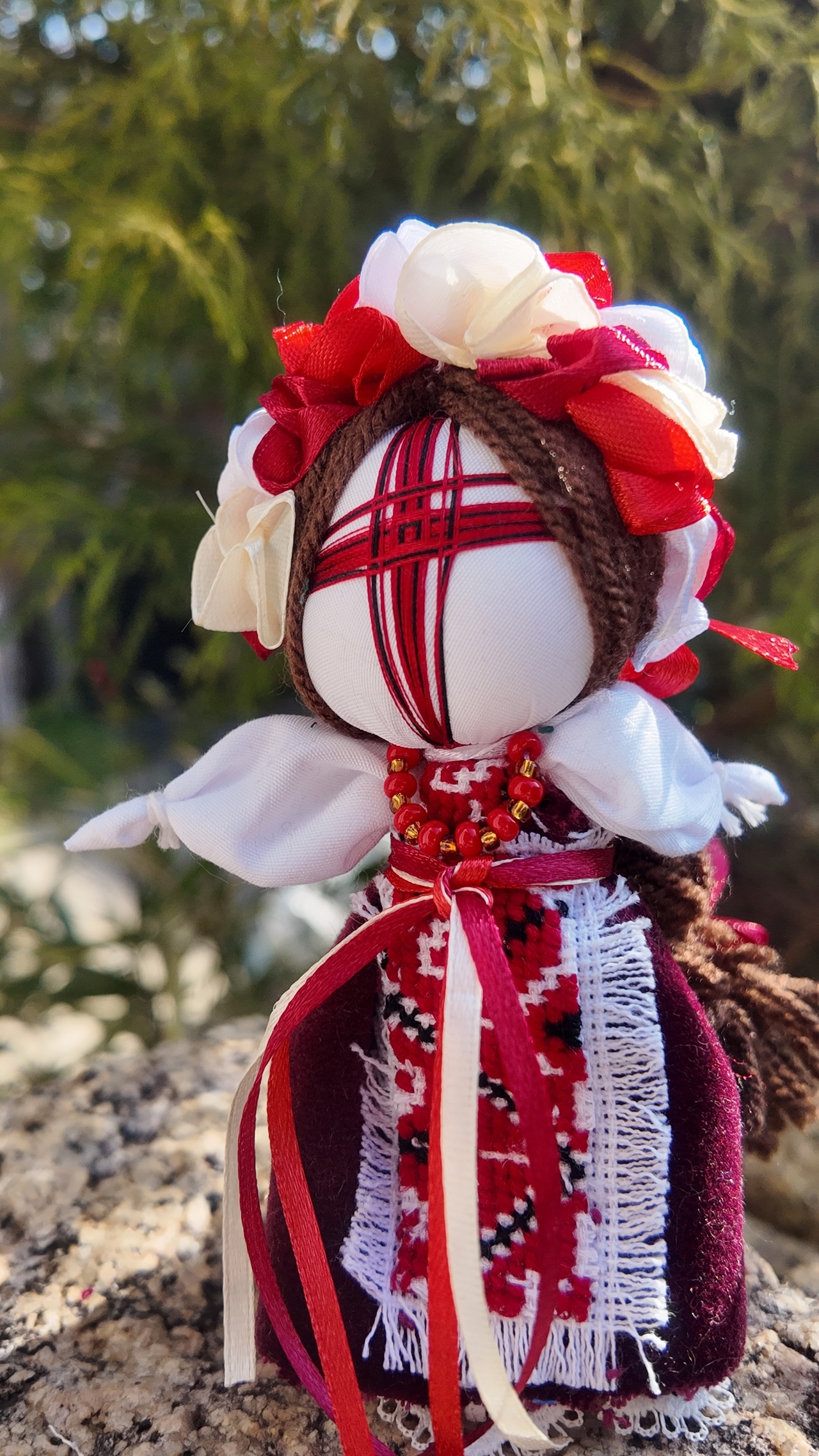 UA.Designer手作りモタンカ 14cm（ウクライナの御守り）スタンド付き - 3