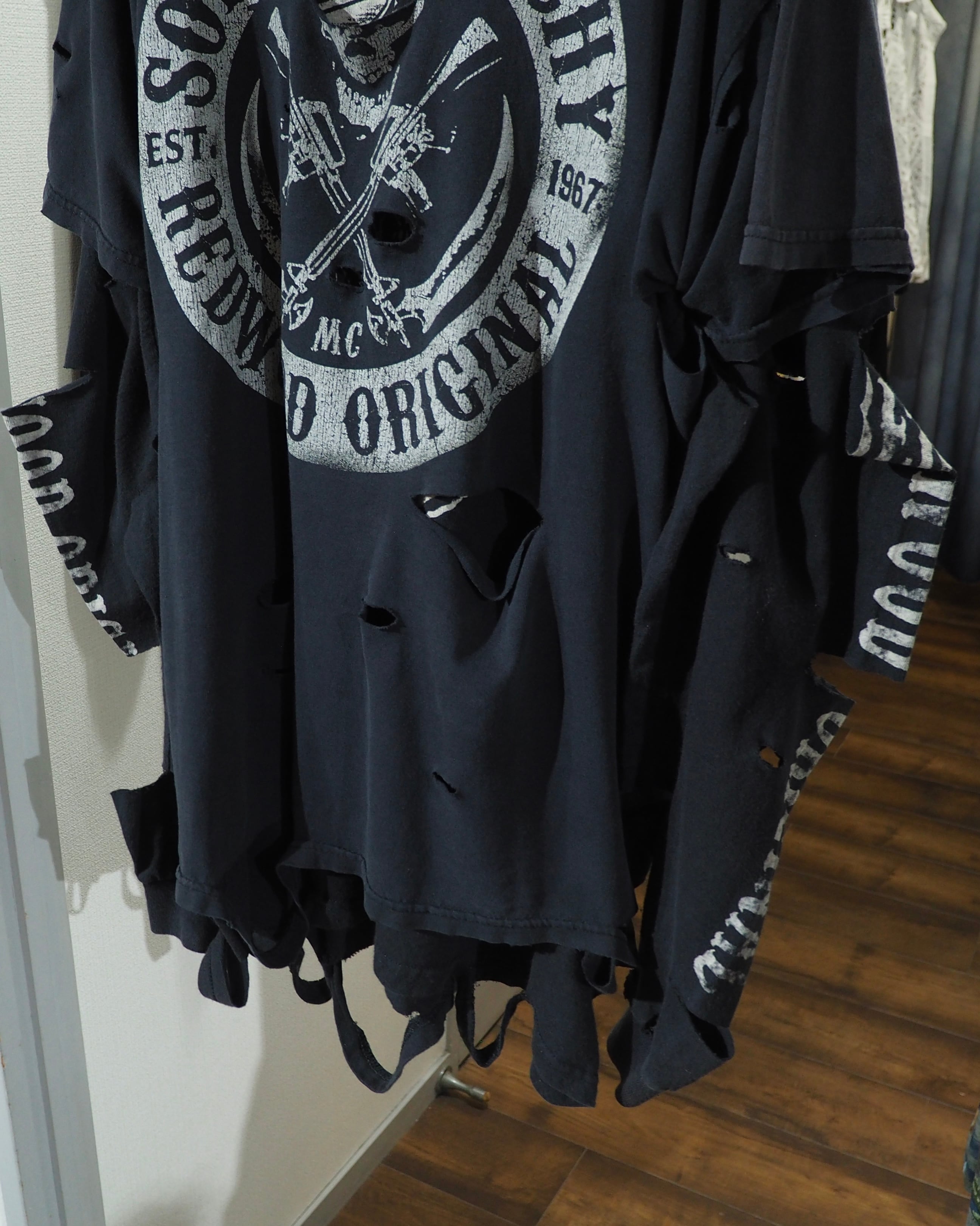 ” 循環 ” Crack Skull printed Boro Circulation Re:make SS Tee