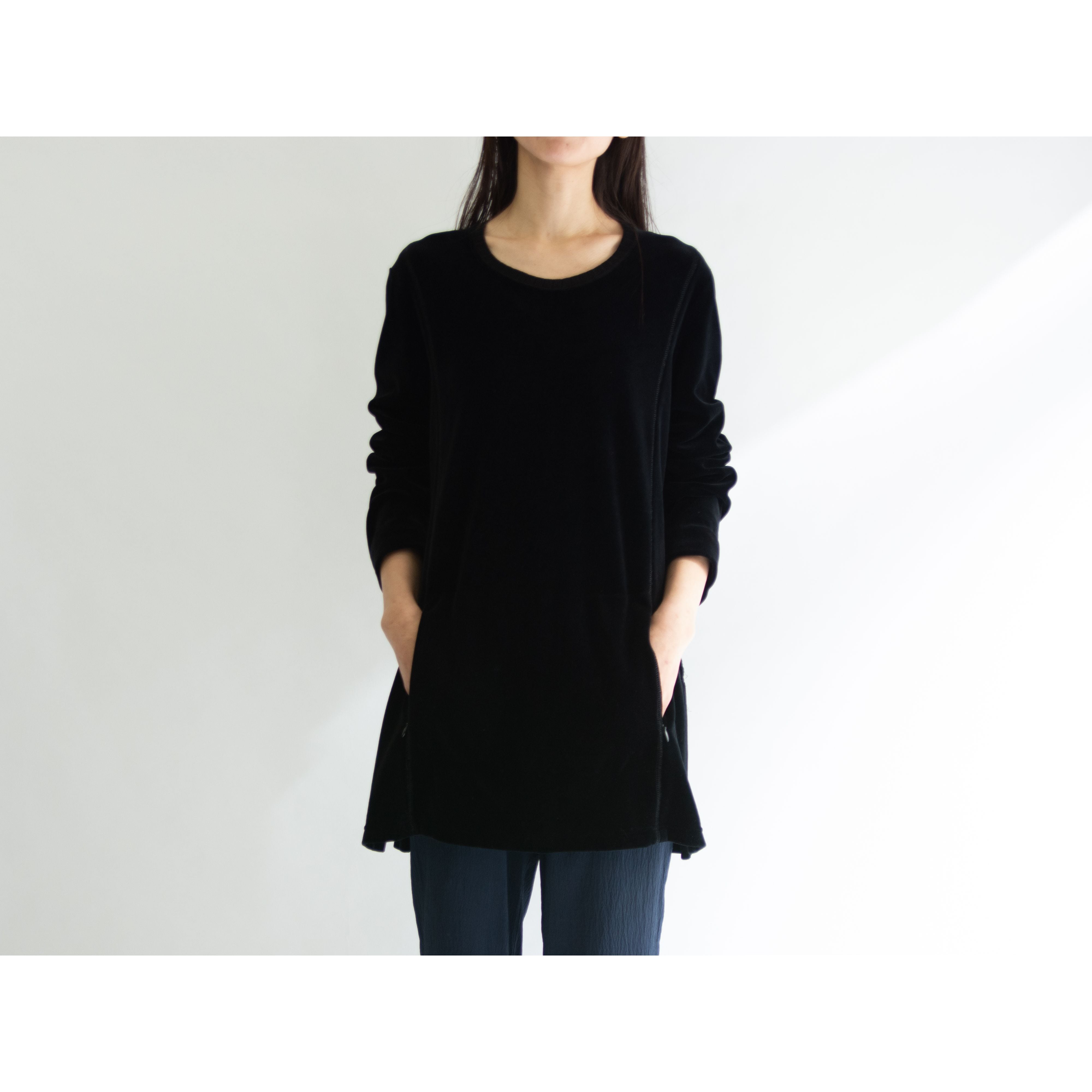 SONIA RYKIEL】Made in France Cotton-Viscose-Nylon Velour Pullover ...