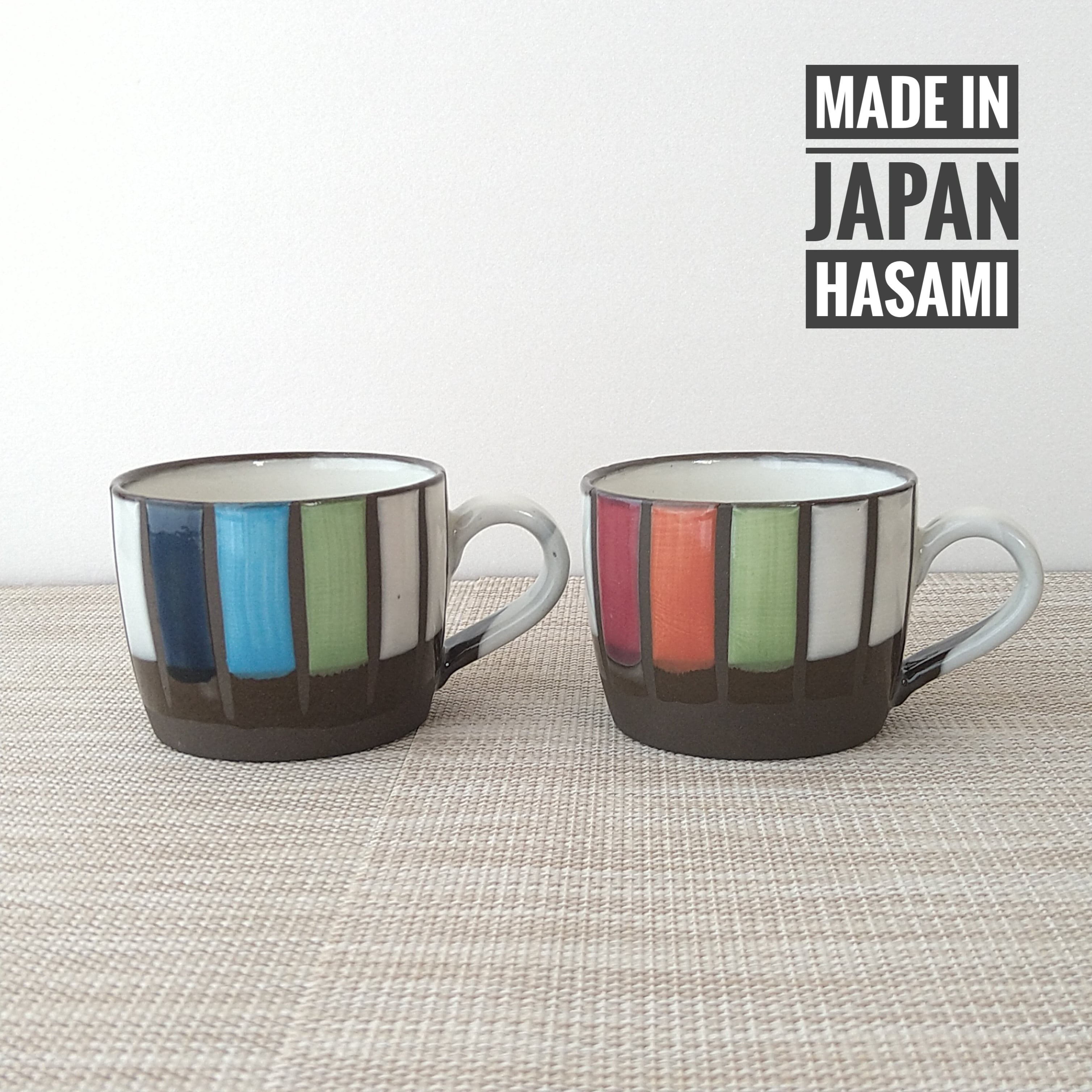 波佐見焼 撥水十草 マグカップ スープカップ 青 赤 | うつわとくらしの