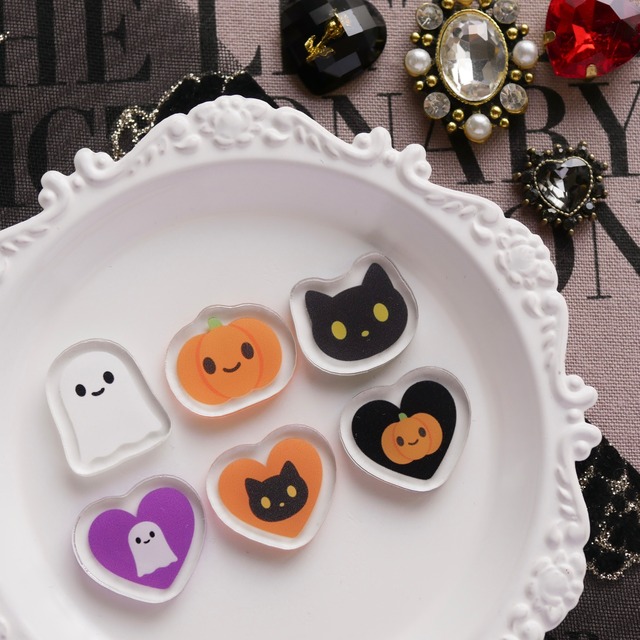 《parts SET》Halloween×モンスター・アクリルプレートカボション/3種