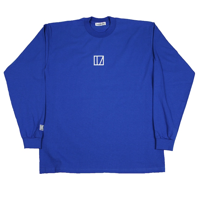INAME logo sunflower print long T-shirt (Blue)