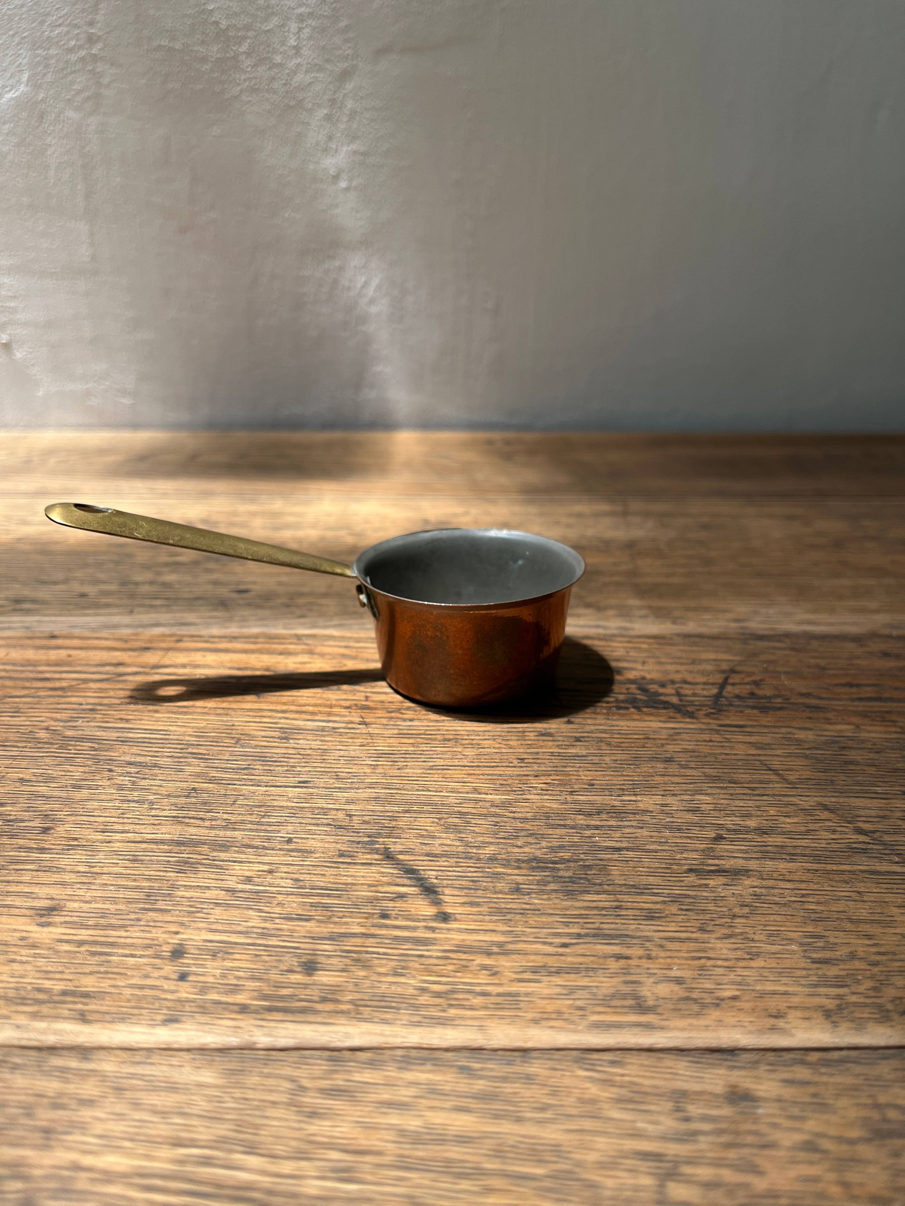 Copper pan (S) France Vintage＜銅鍋ミニチュア・フランス