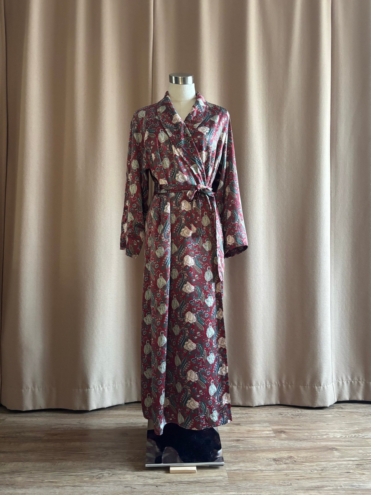 paisley pattern retro long gown-4855-8