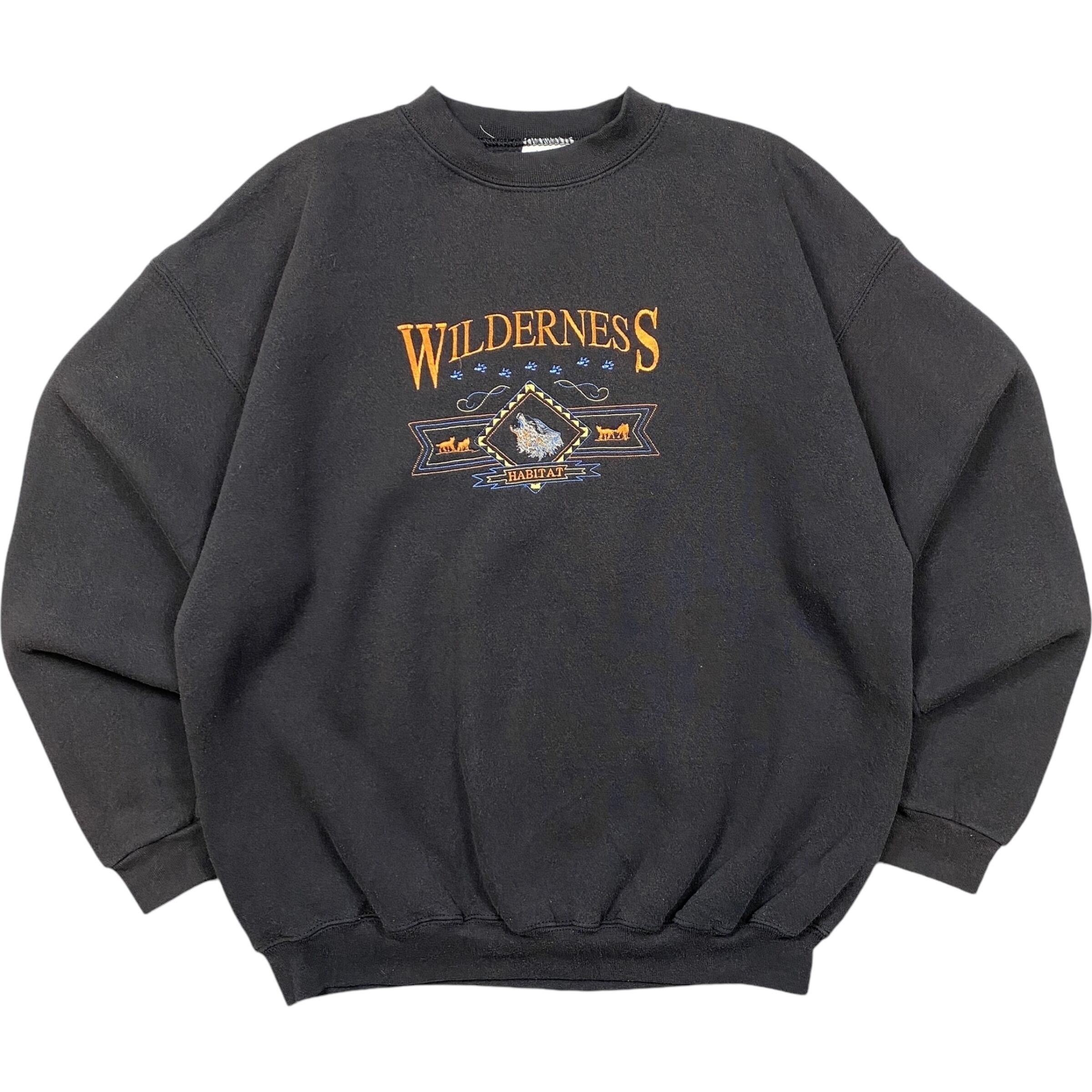 《L》 TULTEX タルテックス オオカミ 刺繍 スウェット 90年代 vintage No.4252