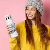 Sublimation Vacuum Bottle with Cup Retro 4685