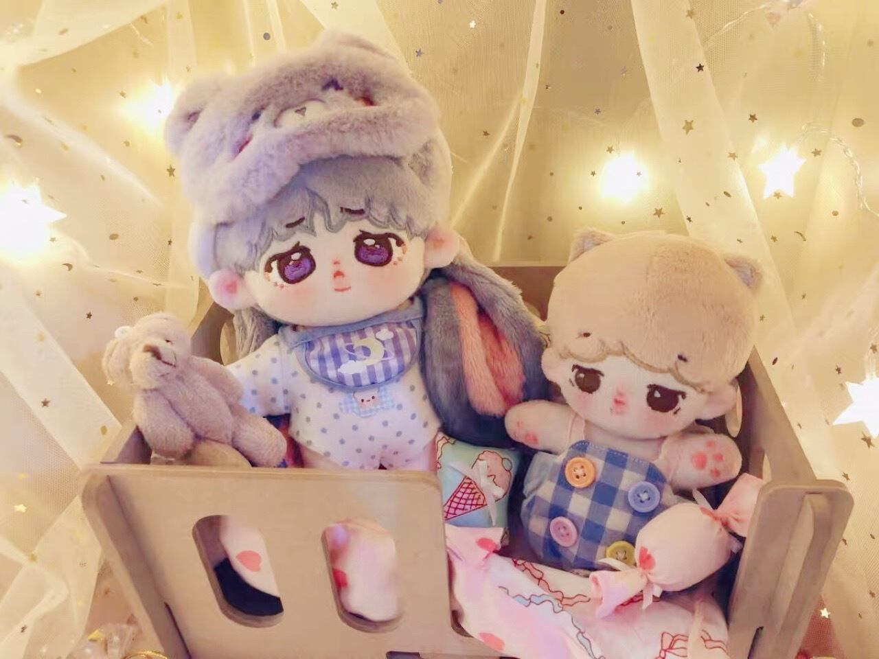 ぬいぐるみ用 木製ベッド cm 15cm Deux Vies