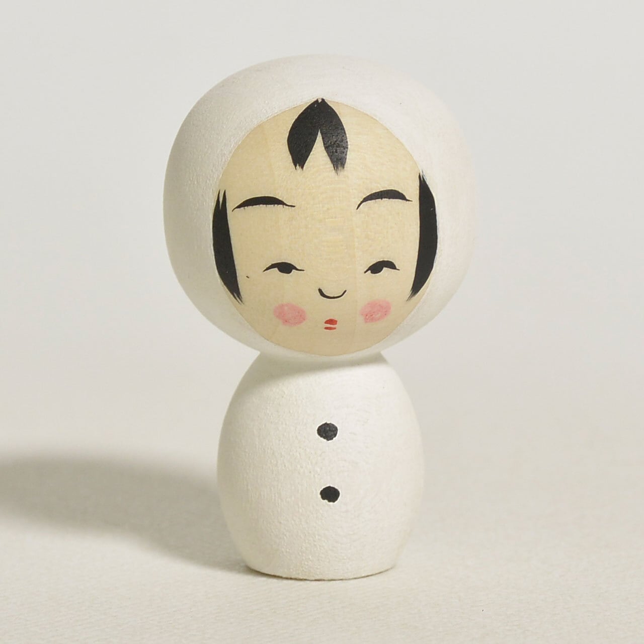 ゆきだるまこけしちゃん 約1寸 約3cm 鈴木明 工人（作並系）#2371