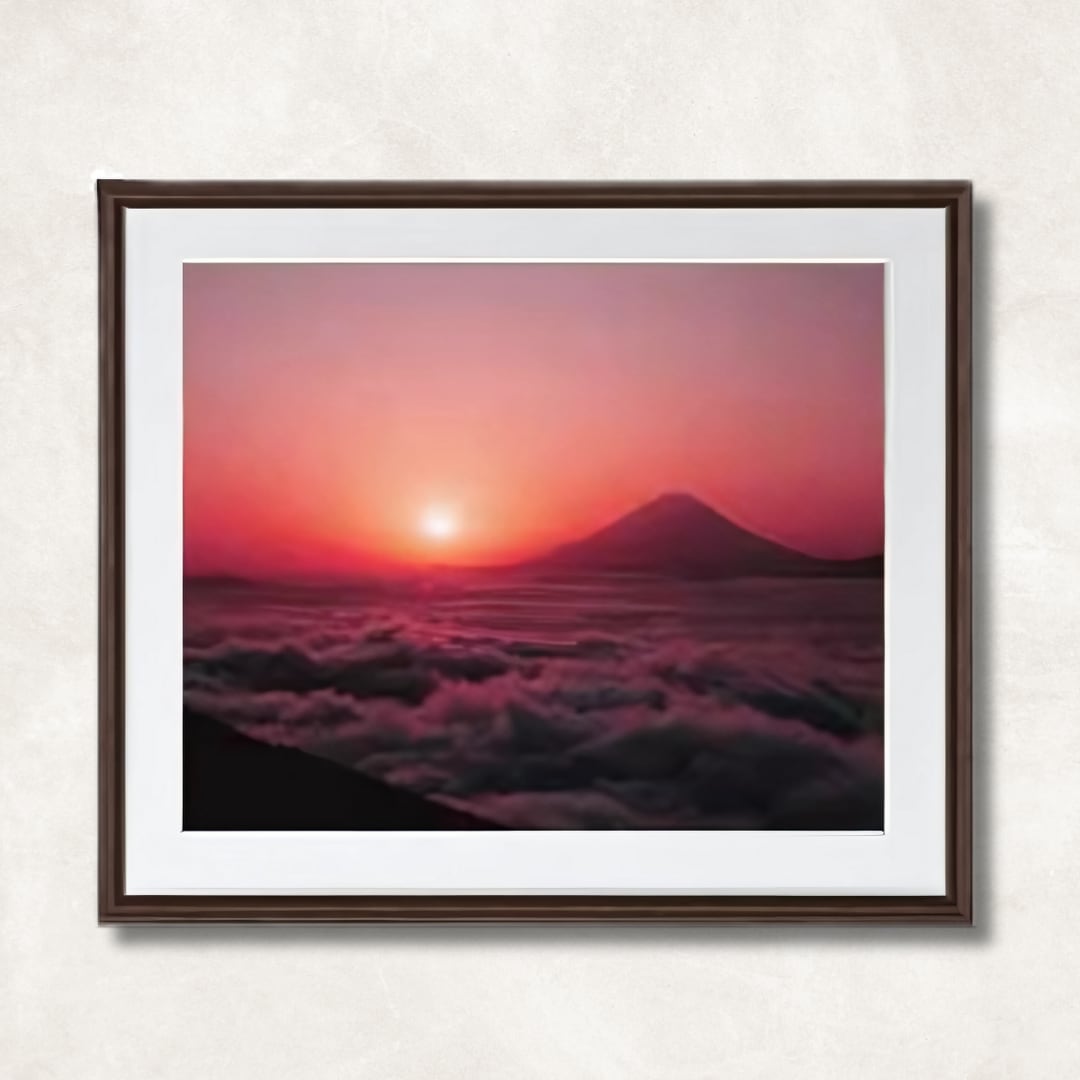 オリジナル油絵 - 富士山 Mサイズ | 手描き油絵 壁掛けアート 風景画