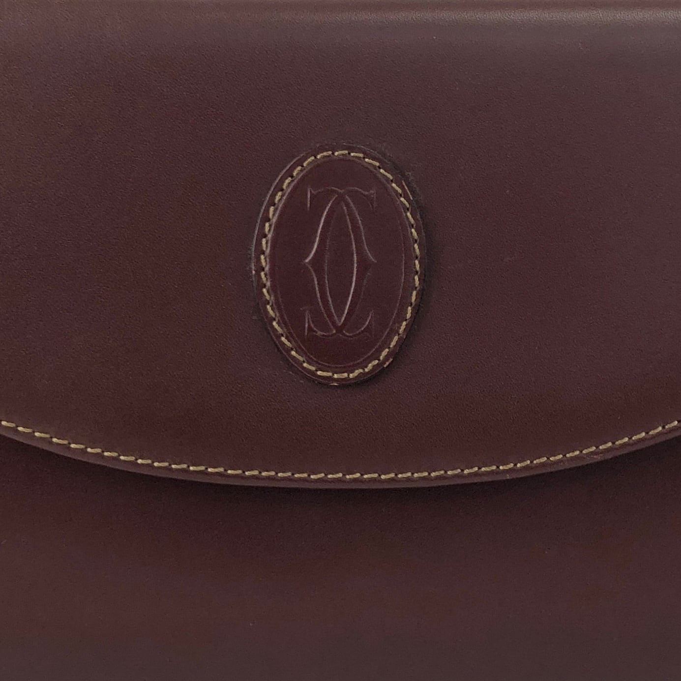 Cartier カルティエ マストライン ショルダーバッグ ボルドー レザー