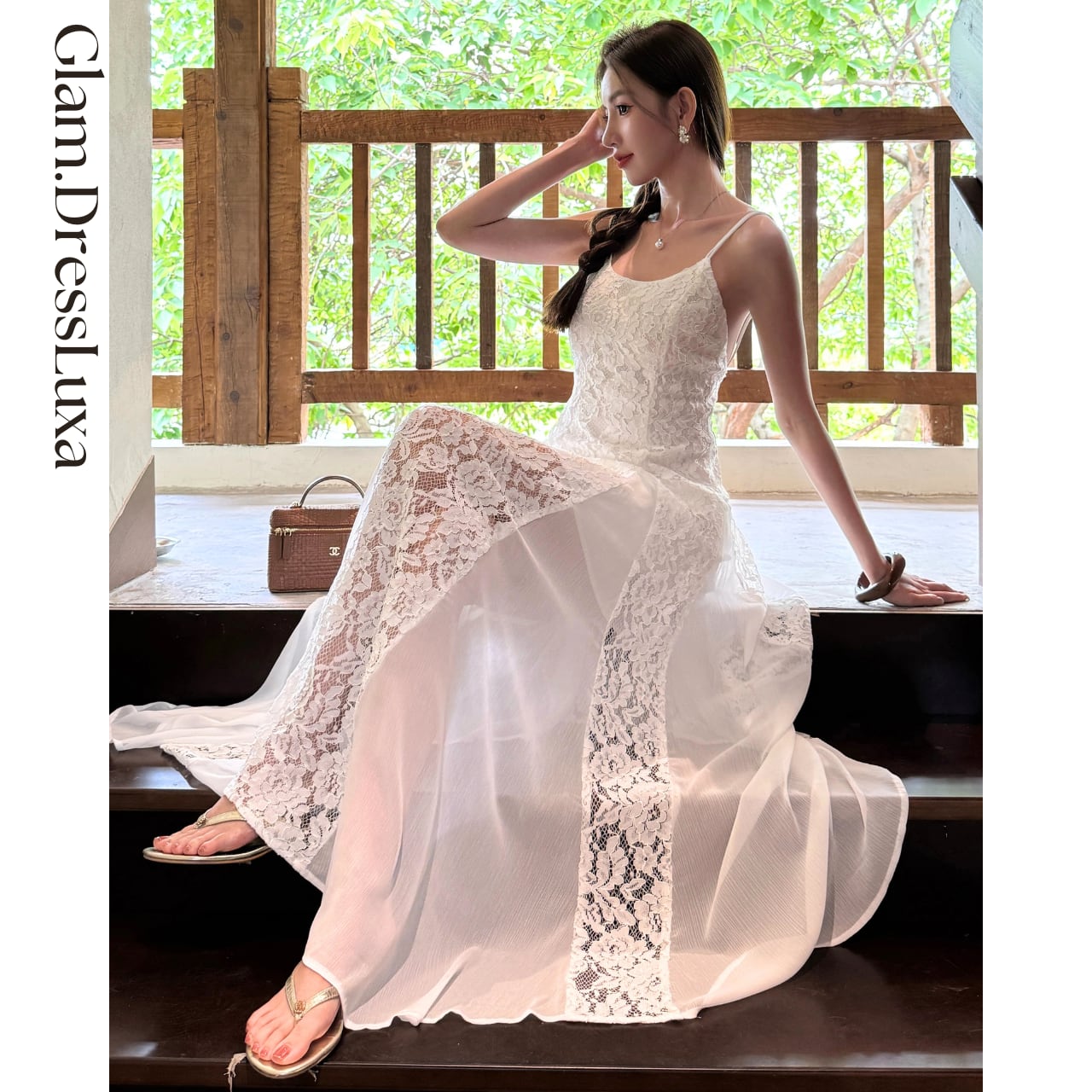 Lace Grace シアーマキシワンピース_W24