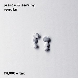 pierce or earring／regular「TRAP：光る粒（三粒）」silver