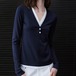 Vネックフェイクレイヤードトップス ・23682