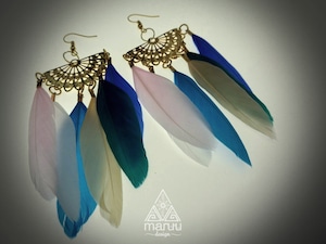 Colorful Feather Earrings