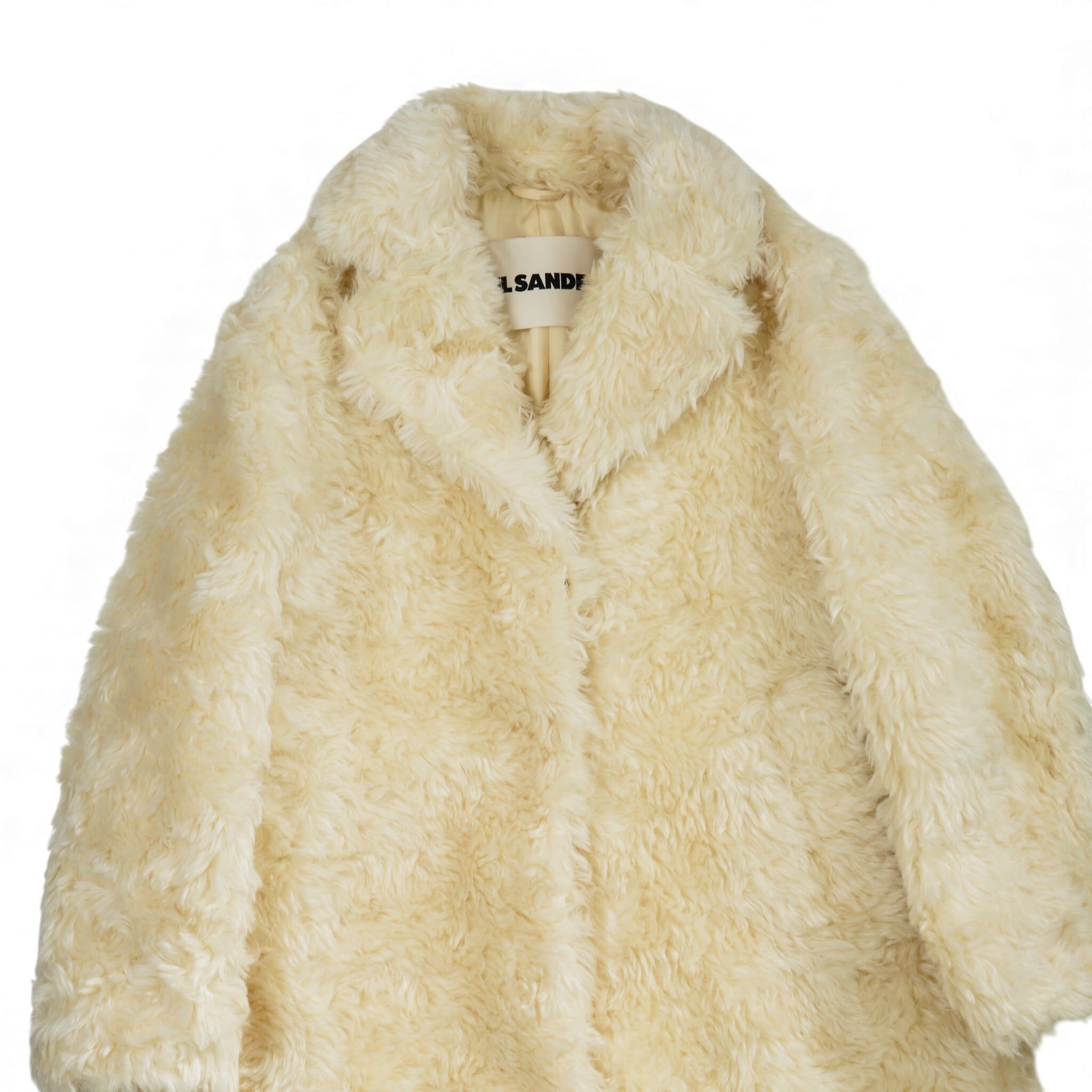 JIL SANDER ジルサンダー ロング ファーコート ホワイト サイズ32