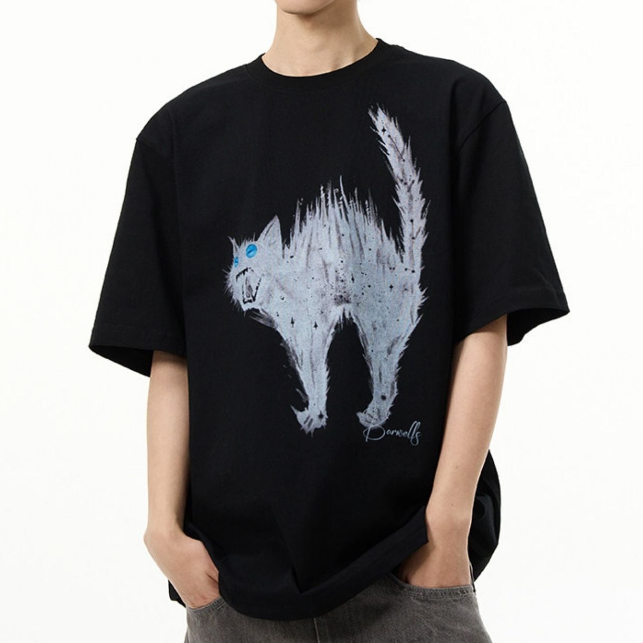 アングリーキャットTシャツ 2col   A00357