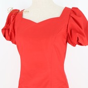 フラダンス 衣装 ワンピース ドレス レッド系 HulaKu 日本製 プルメリア柄 ハワイアンプリント 赤 白 ハワイアンダンス アロハ フラ ダンス レッスン 練習 レディース ホワイト系 華やか 鮮やか かわいい おしゃれ 上品 大人っぽい 半袖