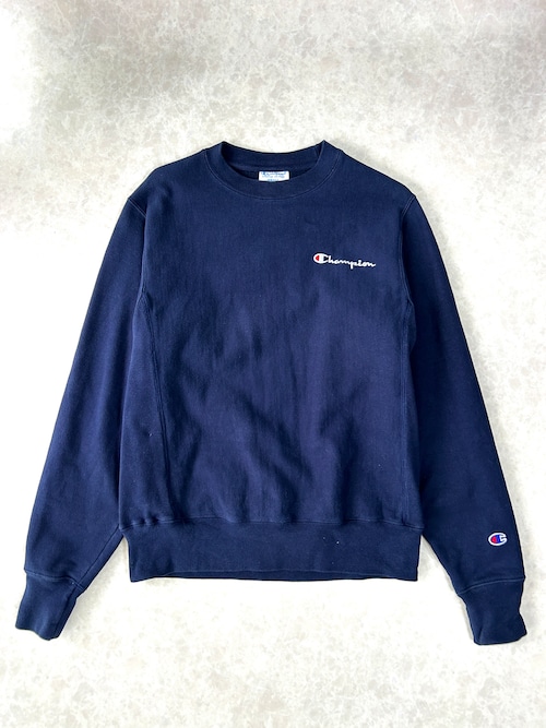 Champion リバースウィーブ クルーネック スウェット S ネイビー チャンピオン REVERSE WEAVE