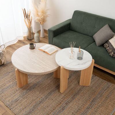 FLAT LEG テーブル（L） 【 ラウンドテーブル ネストテーブル コーヒー