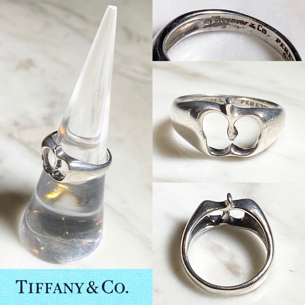 TIFFANY silver ring “apple” designed by elsa peretti