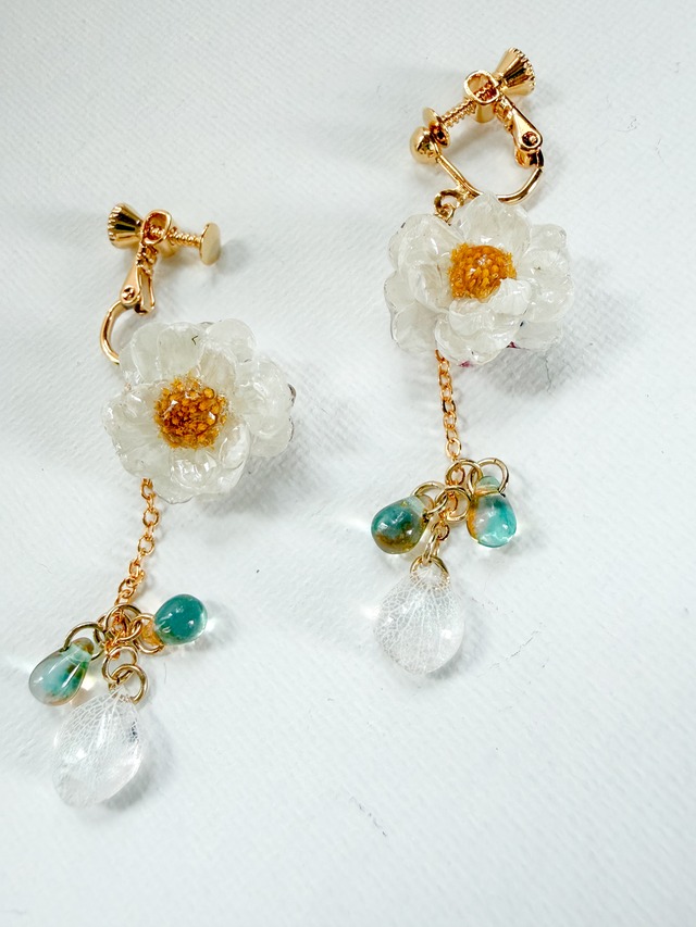 花かんざし　ピアス、イヤリング