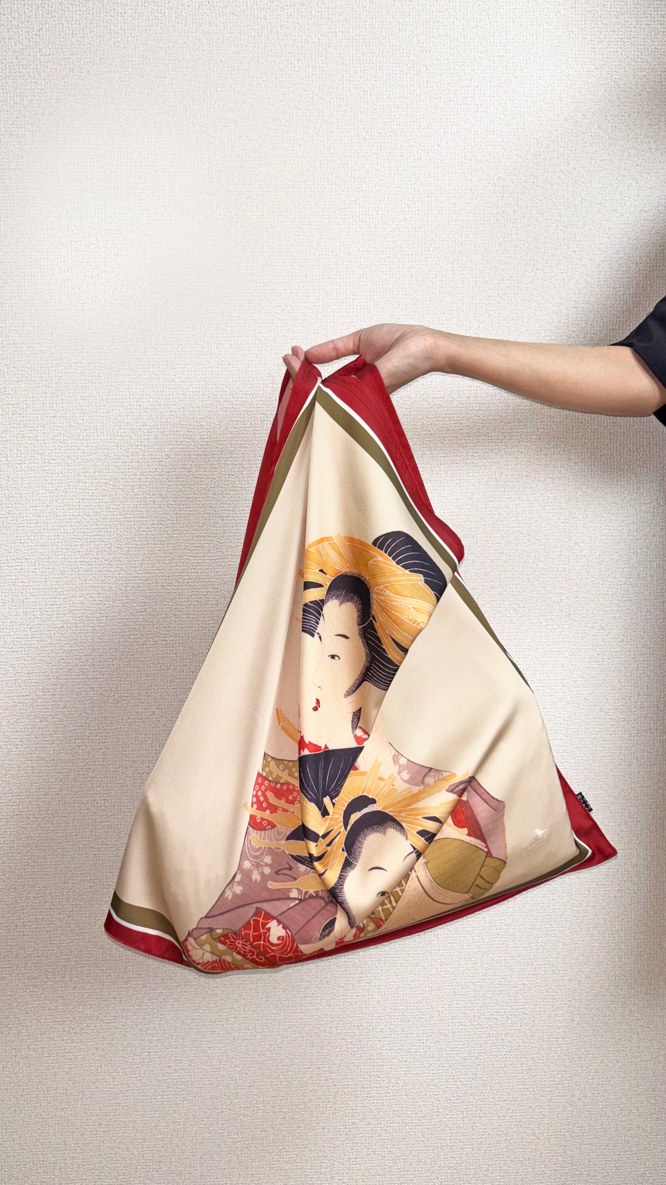 デジタル友禅 スカーフバッグ大 | 染工房ユキヤオンラインショップ