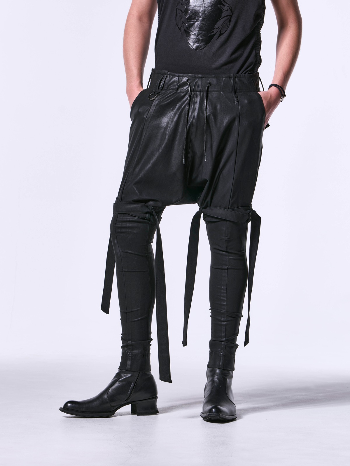 High Tension Jersey Coating Straped Saruel Pants | DETRUIRE