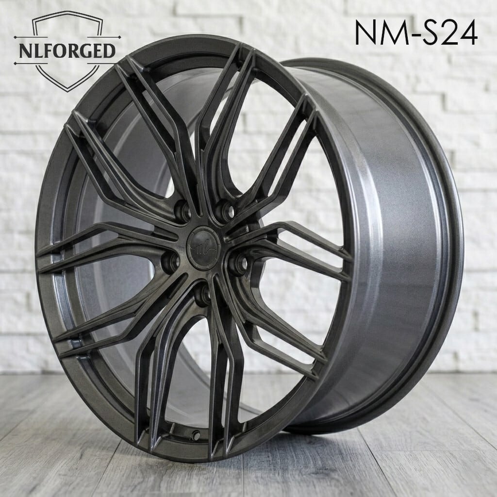 22インチ モノブロック 鍛造ホイール 4本セット ダークグレー NM-S24