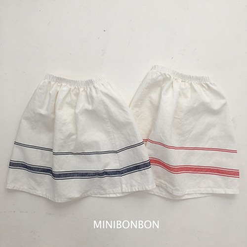 【予約】mini bonbon ラインスカート