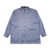 RAIKA ライカ 騎士 ウマ 総柄 長袖シャツ LL/くすみブルー系 メンズ