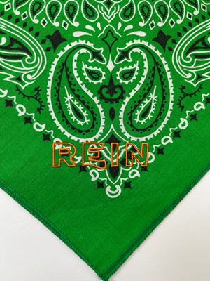 ＜REIN＞エンブロイダリー バンダナ Embroidered Bandana(Green)