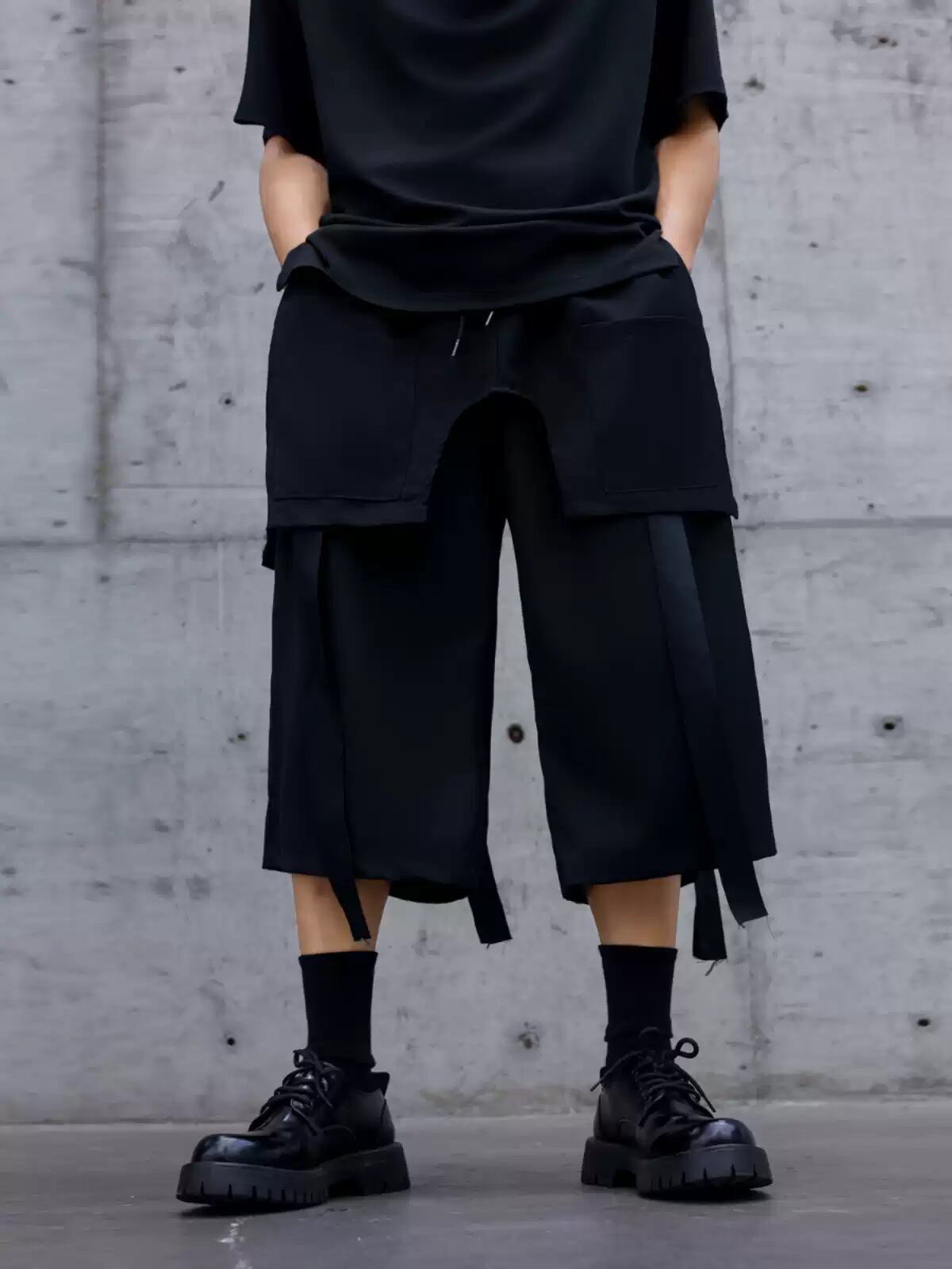 【ORV0158】Ribbon Layered Wide Pants