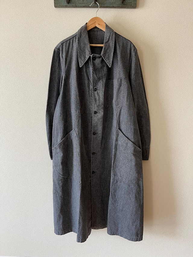 1940/50s French Chambray Atelier Coat