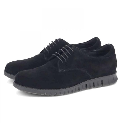 Light Weight Cow Suede Flat Shoes　Black