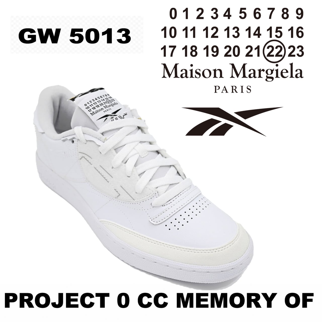 Maison Margiela Reebok エディション ホワイト Memory of shose | BUILD