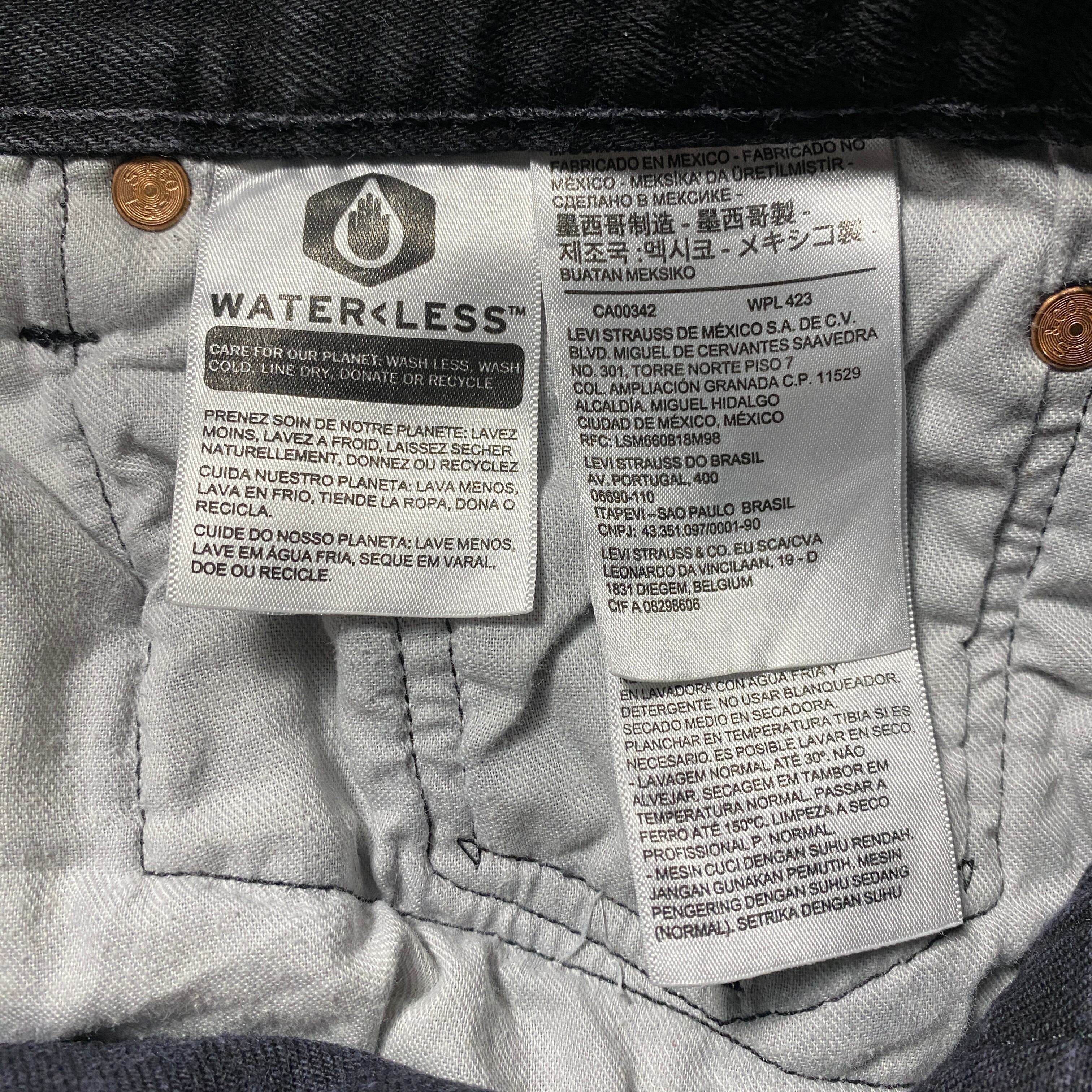 W40 L32】Levis 501 リーバイス ボタンフライ ストレート ブラック