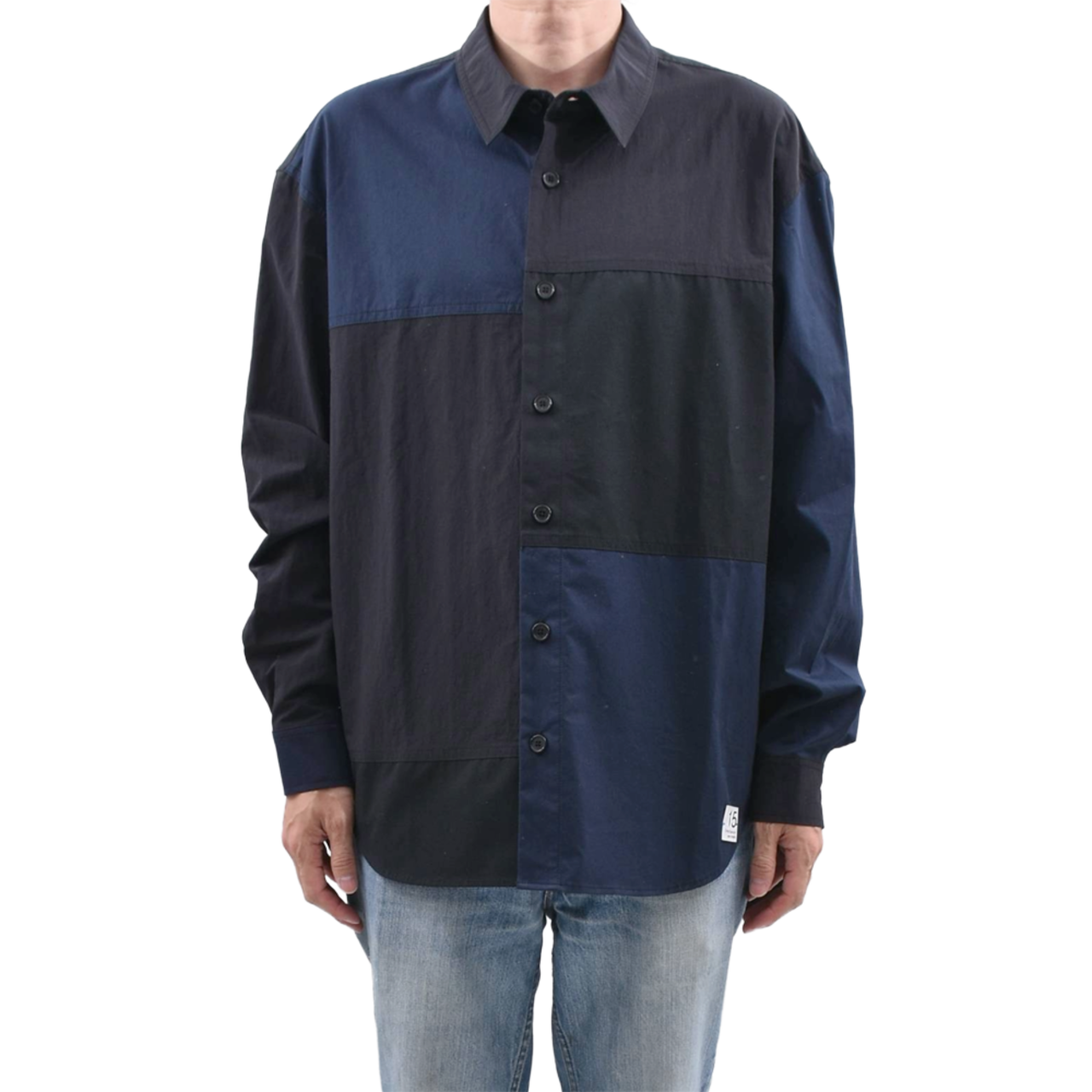 【RE;CODE】Asymmetric Patchwork Shirt - 1