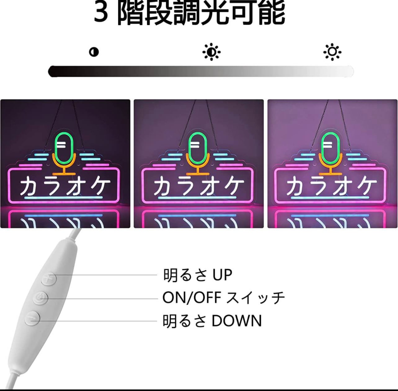 オリジナル ネオンサイン LEDライト看板 マルチカラー カラオケ 装飾