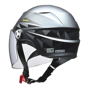 【公式】ZORK　ハーフヘルメット　スモーキーシルバー　大きめフリー
