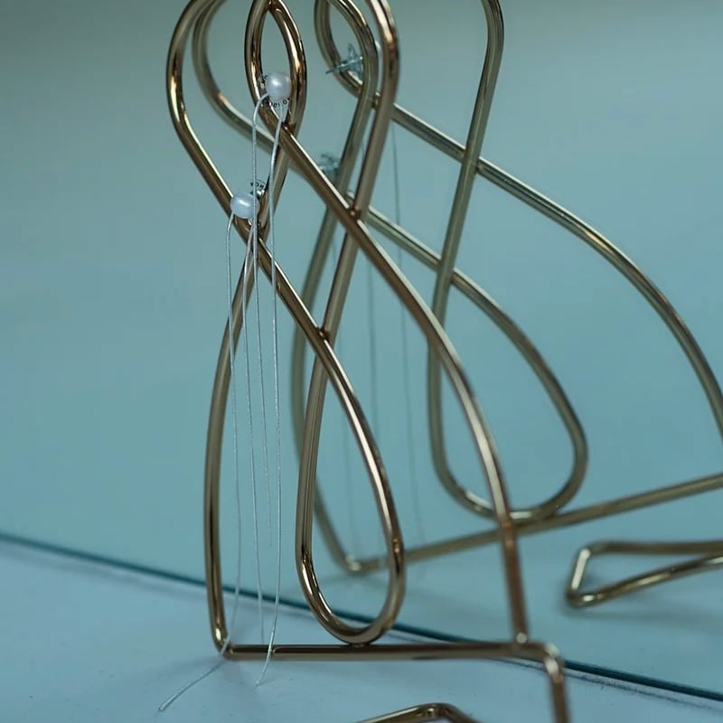 【 CHIGNON 】淡水&チェーン2wayピアス(SILVER)