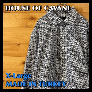 【HOUSE OF CAVANI】 長袖 柄シャツ アメリカ古着 XL トルコ製