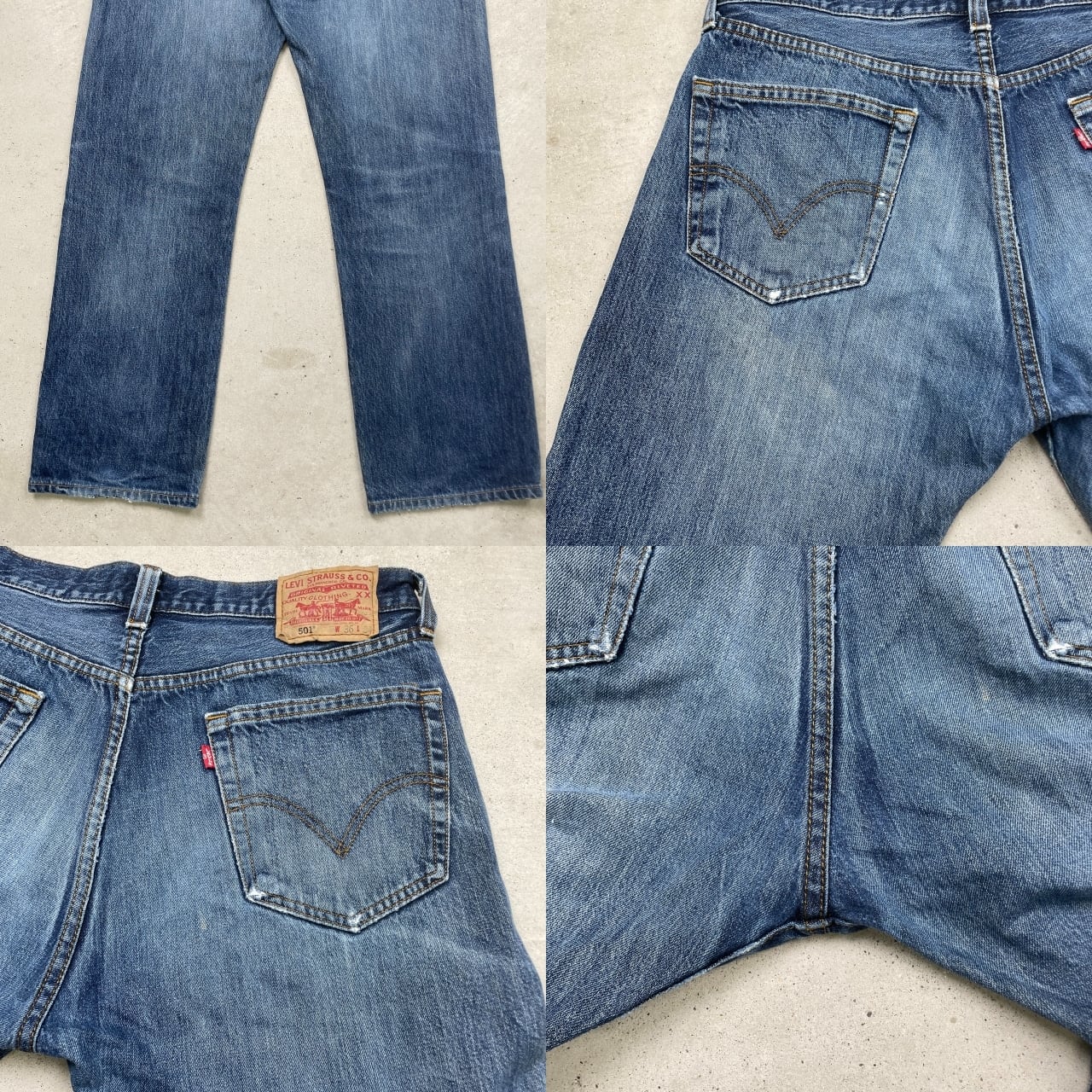 か*ね様 Levi'sユーロリーバイス501 ストレートデニム ジーンズW38 Levi's ユーロリーバイス 501 ストレートデニムパンツ メンズW36 古着