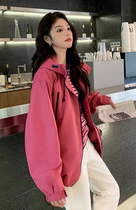 ローズピンクのフード付きジャケット | signal 日本未入荷勢揃い！全品