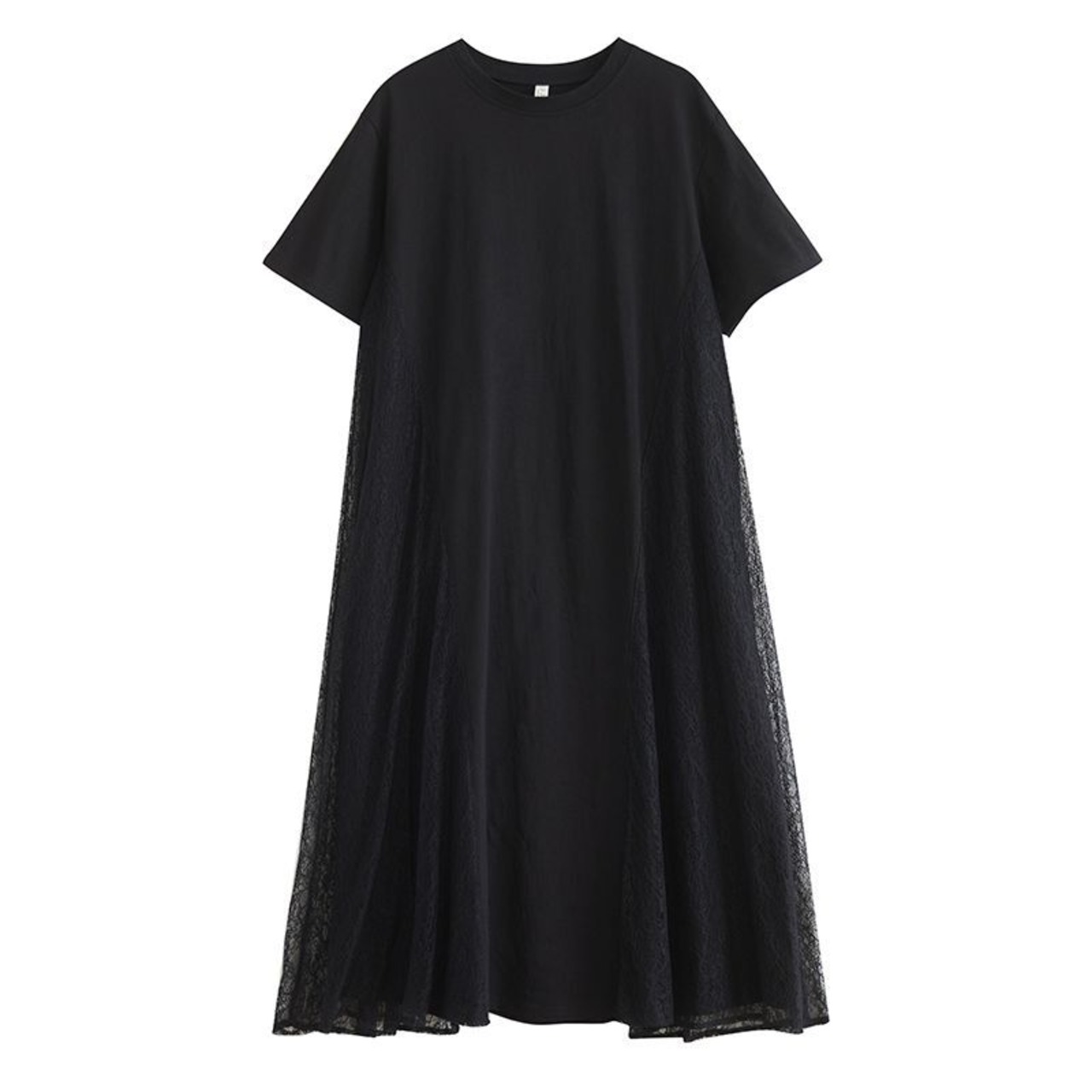 レース切替 ふんわり マキシワンピース  30086