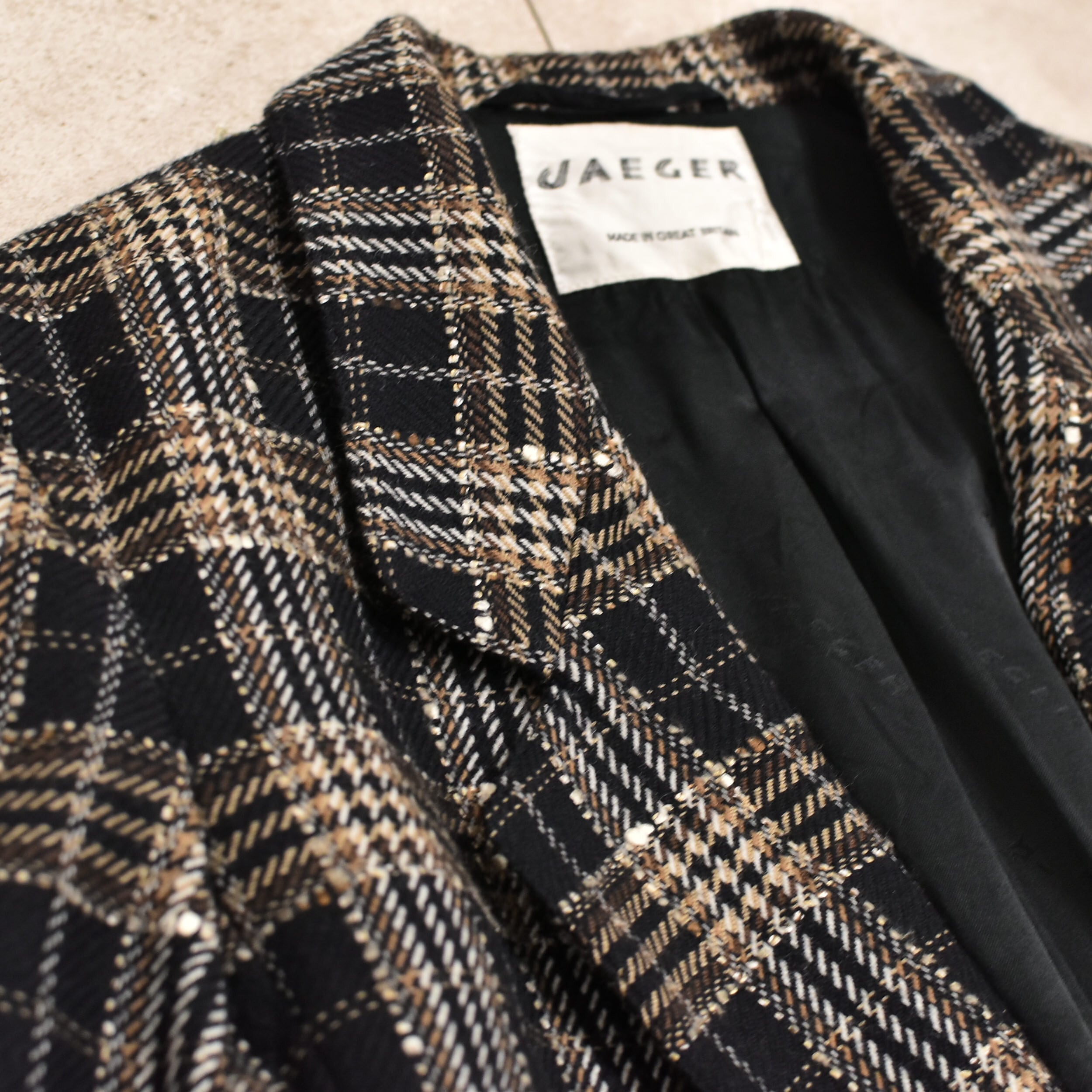 JEAGER tweed jkt Made in Great Britain | 古着屋 grin days memory 【公式】古着通販  オンラインストア powered by BASE