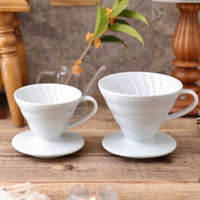 HARIO V60透過ドリッパー 02ホワイト セラミック製
