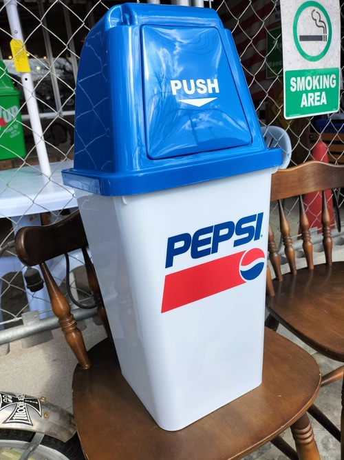 USアドバタイジング◆20L ダストボックス/pepsi・ペプシ　ネイビー◆アメリカンガレージ　ゴミ箱　ダイナー