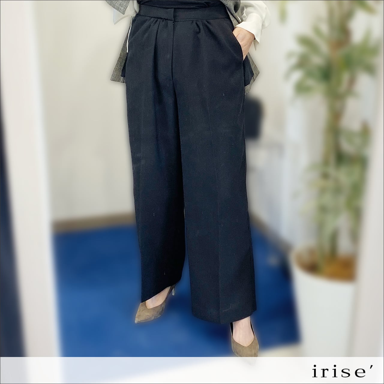 irise(イリゼ) 防シワ防水速乾ワイドパンツ t9014 99