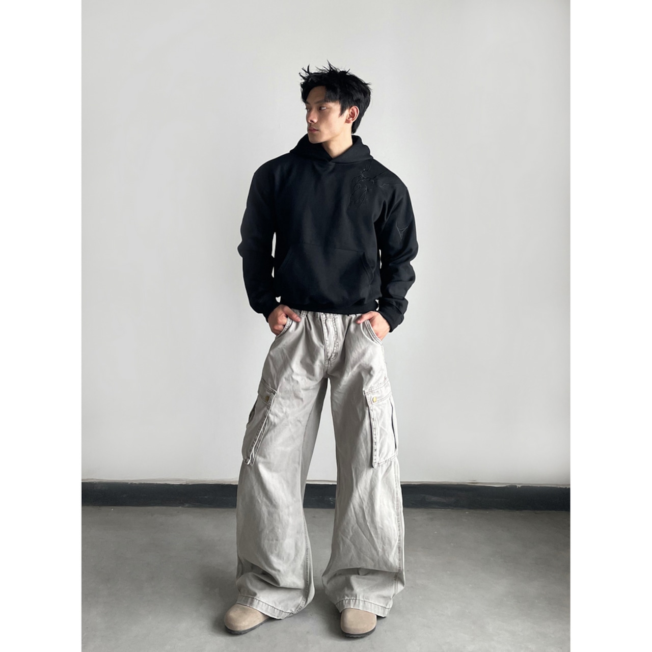 ストリート サンダー刺繍 パーカー T1912